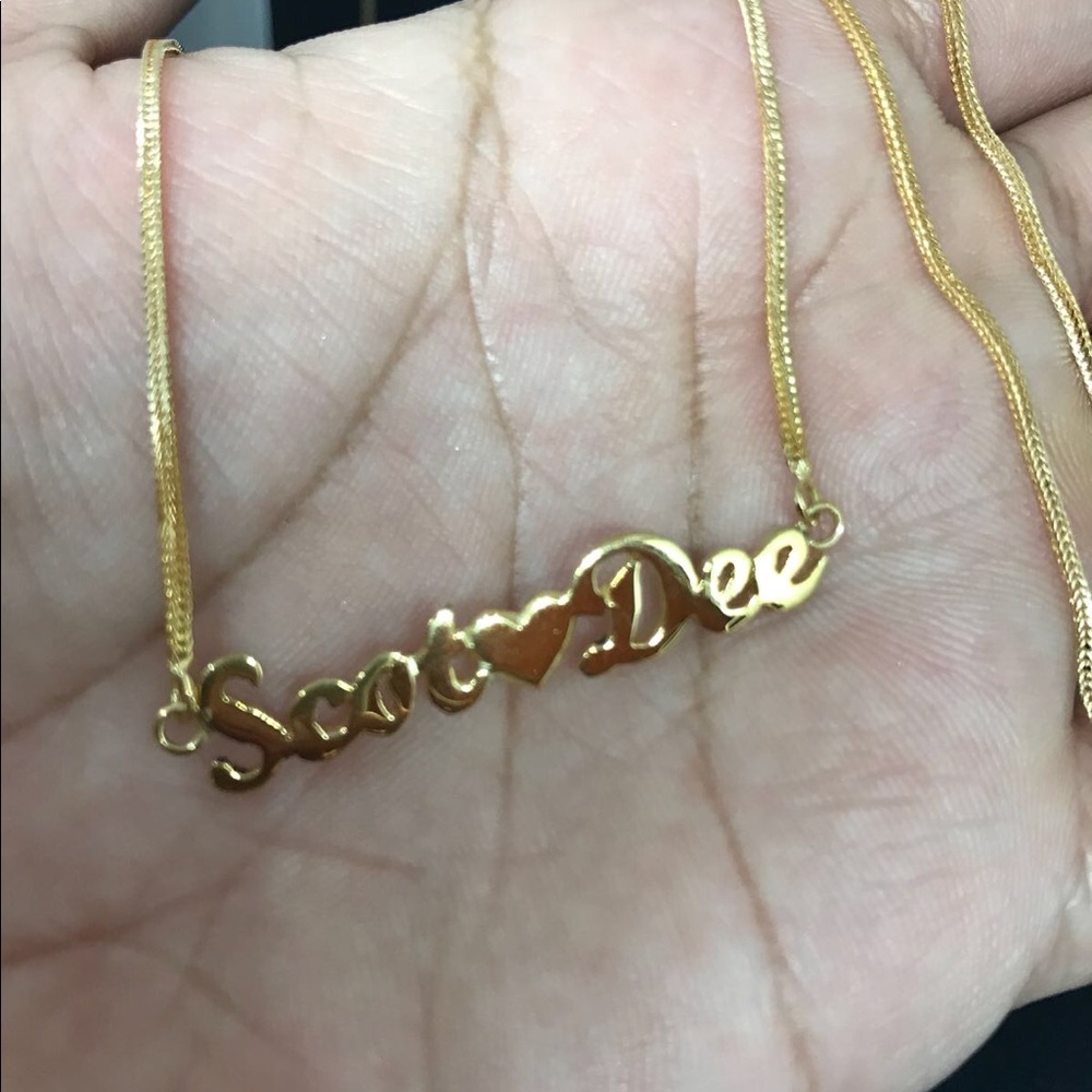 18k REAL GOLD personalized Name tags